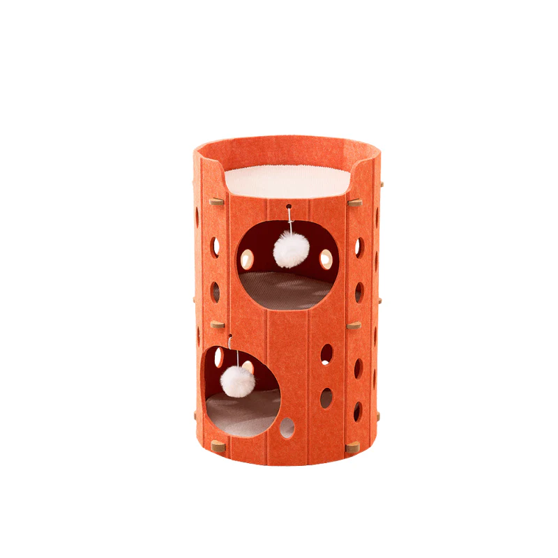 ADS Pet 3-Level Cat Tower Hideaway Condo Compact Vertical Cat Furniture - Image 2