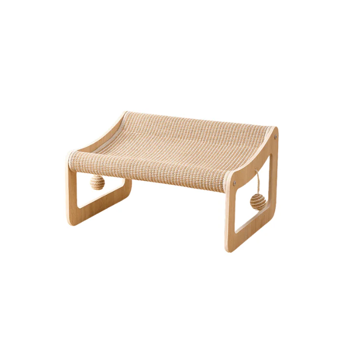 ADS Pet Sisal Cat Scratcher Bed with Curved Lounge Design