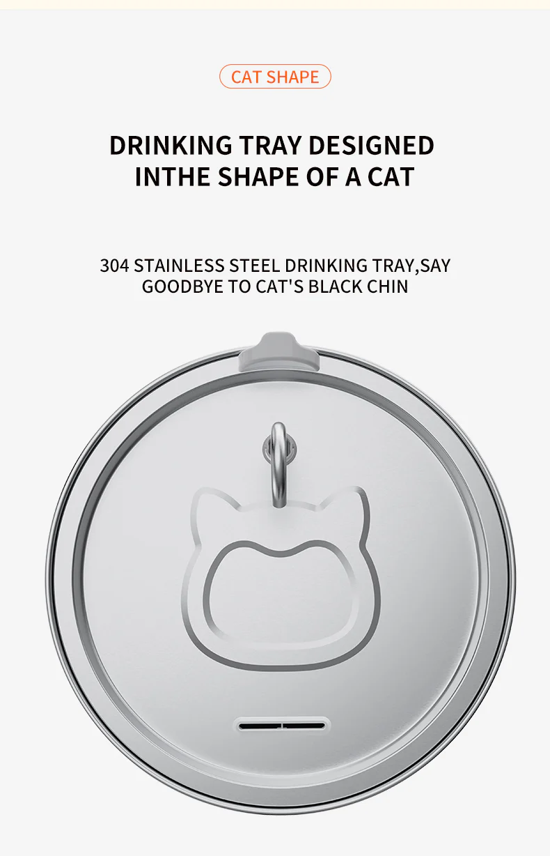 ADS Pet Stainless Steel Water Fountain Automatic Drinker w Visible Water Level Window - Image 5