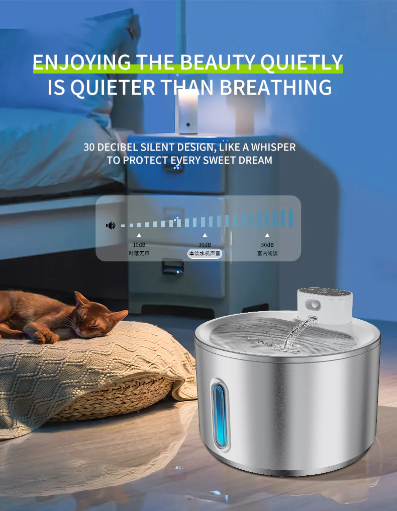 ADS Pet Wireless Stainless Steel Water Fountain Automatic Drinker 4L - Image 6