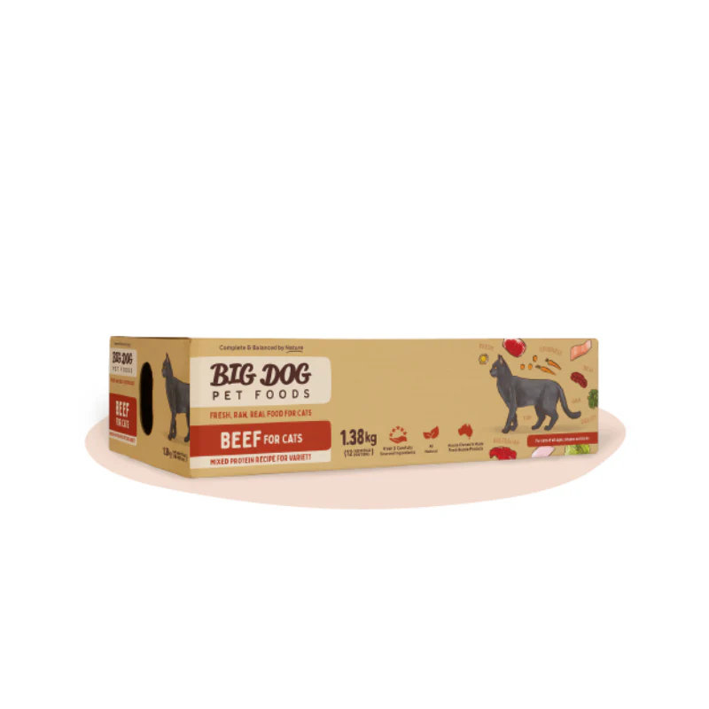 BIG DOG Barf Beef Raw Cat Food 1.38KG