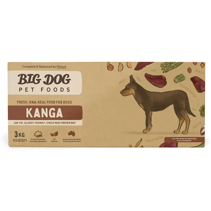 Big Dog Barf Single Protein Kanga Raw Dog Food 3KG