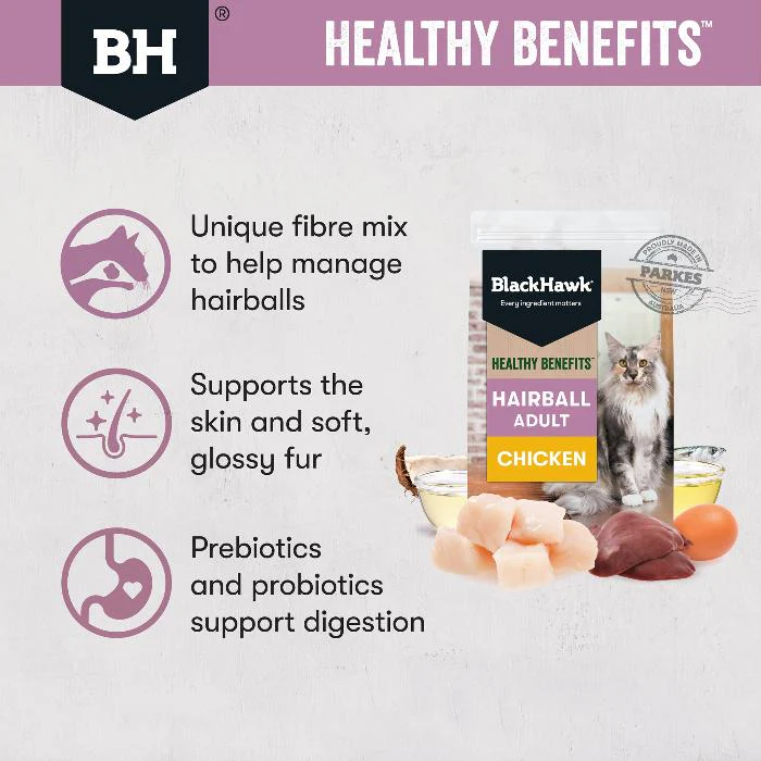 Black Hawk Healthy Benefits Chicken Hairball Adult Dry Cat Food 4KG - Image 2
