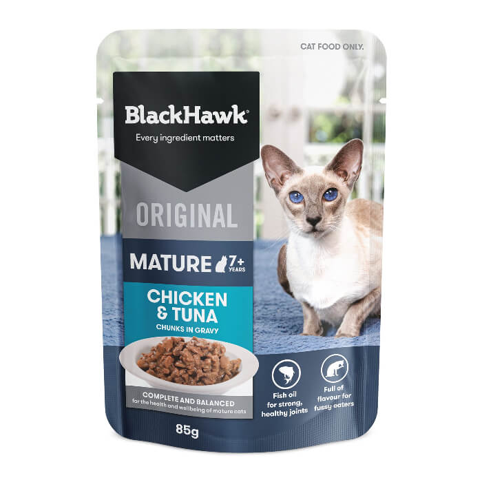 Black Hawk Chicken Tuan Gravy Mature 7+ Wet Cat Food - Image 2