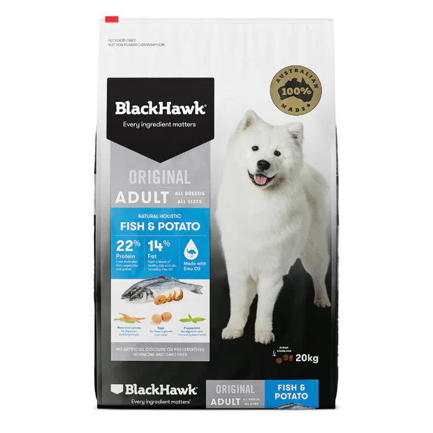 Black Hawk Dry Dog Food Adult Fish & Potato