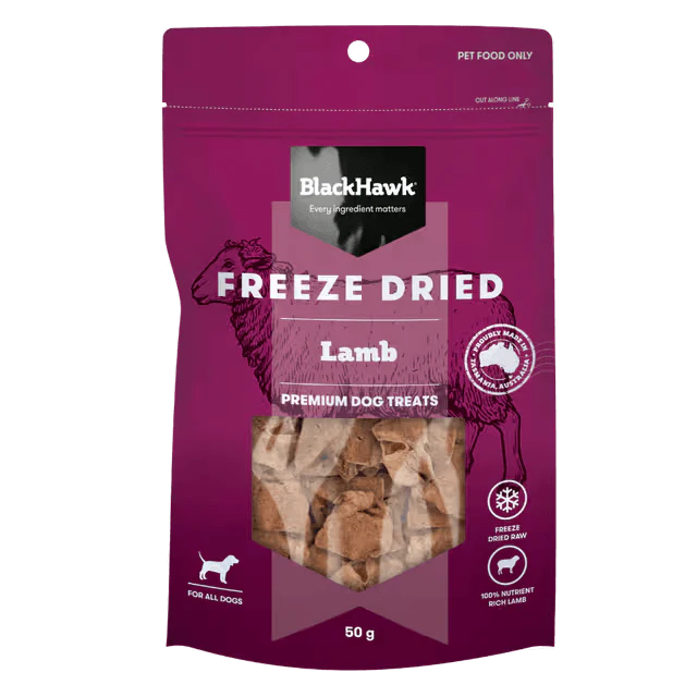 Black Hawk Freeze Dried Lamb Dog Treats 50G