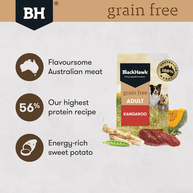 BLACK HAWK Grain Free Dry Dog Food Adult Kangaroo 15KG - Image 2