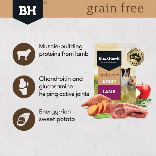BLACK HAWK Grain Free Dry Dog Food Lamb 15KG - Image 2