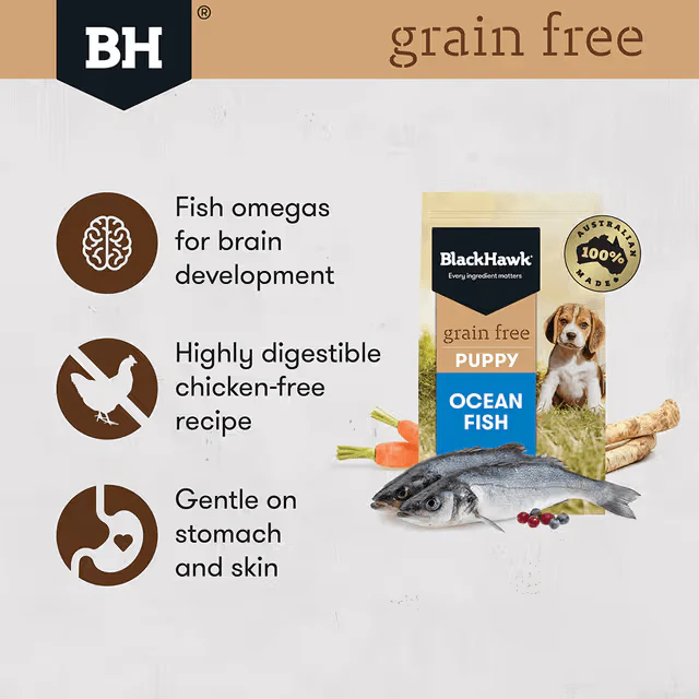 Black Hawk Grain Free Dry Dog Food Puppy Wild Caught Ocean Fish - Image 3