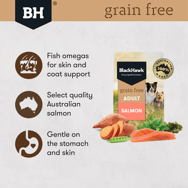 BLACK HAWK Grain Free Dry Dog Food Salmon 15KG - Image 2