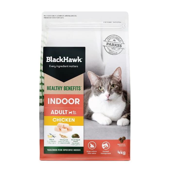 Black Hawk Healthy Benefits Chicken Indoor Adult Dry Cat Food