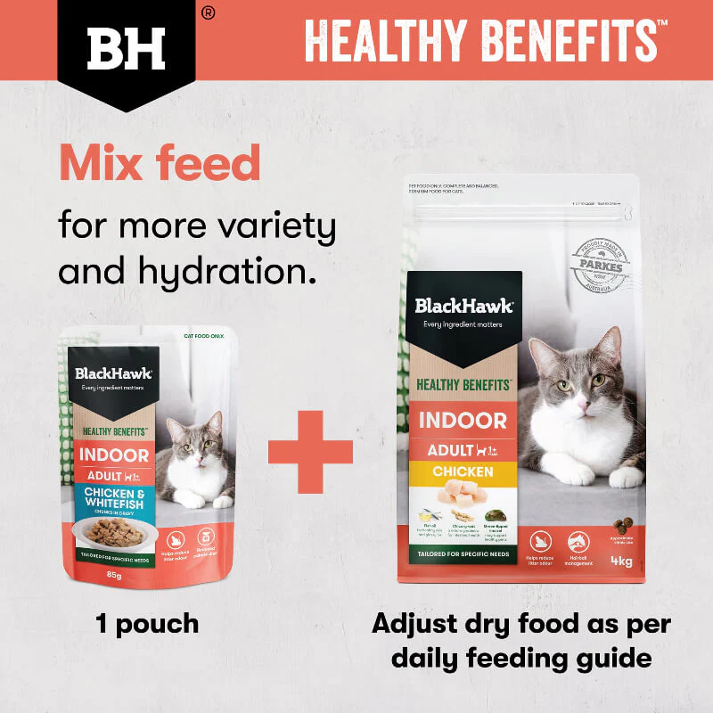 Black Hawk Healthy Benefits Chicken Whitefish Gravy Wet Indoor Adult Cat Food 85Gx12 - Image 5