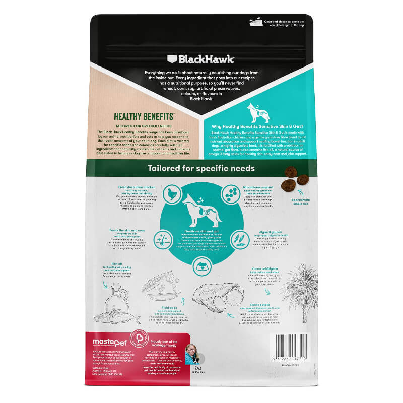 Black Hawk Healthy Benefits Sensitive Skin & Gut Adult Dry Dog Food - Image 2