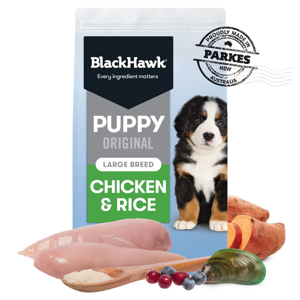 BLACK HAWK Large Breed Puppy Dry Dog Food Chicken & Rice