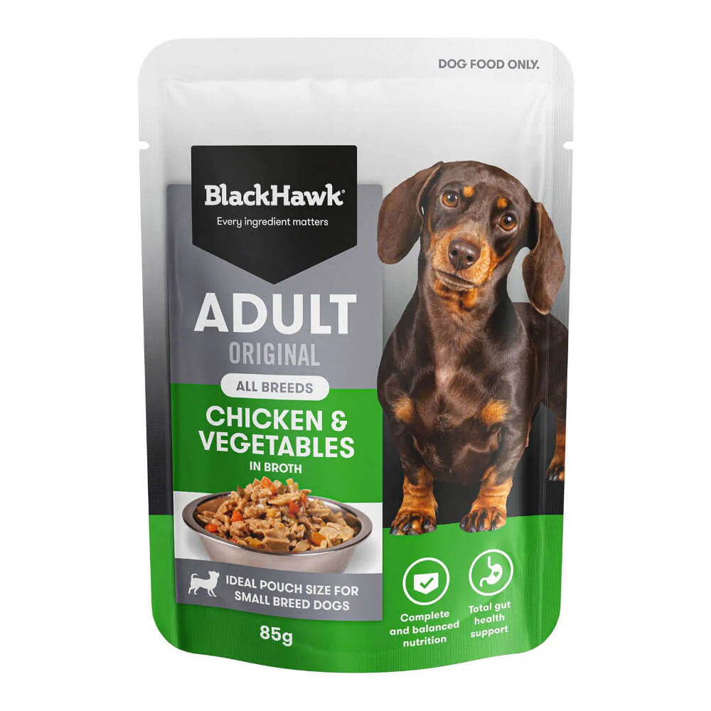BLACK HAWK Original Adult Chicken And Vegetables Wet Dog Food Pouches - Image 2