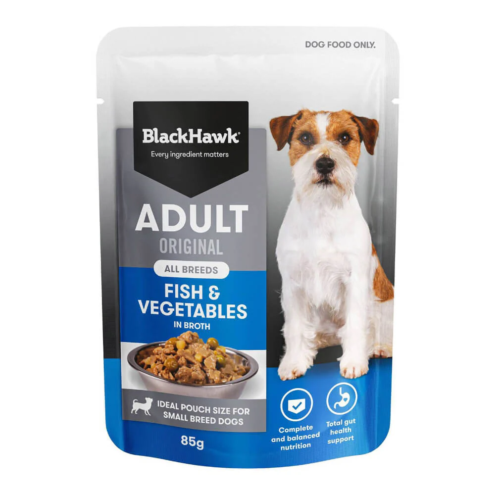 BLACK HAWK Original Adult Fish And Vegetables Wet Dog Food Pouches - Image 5