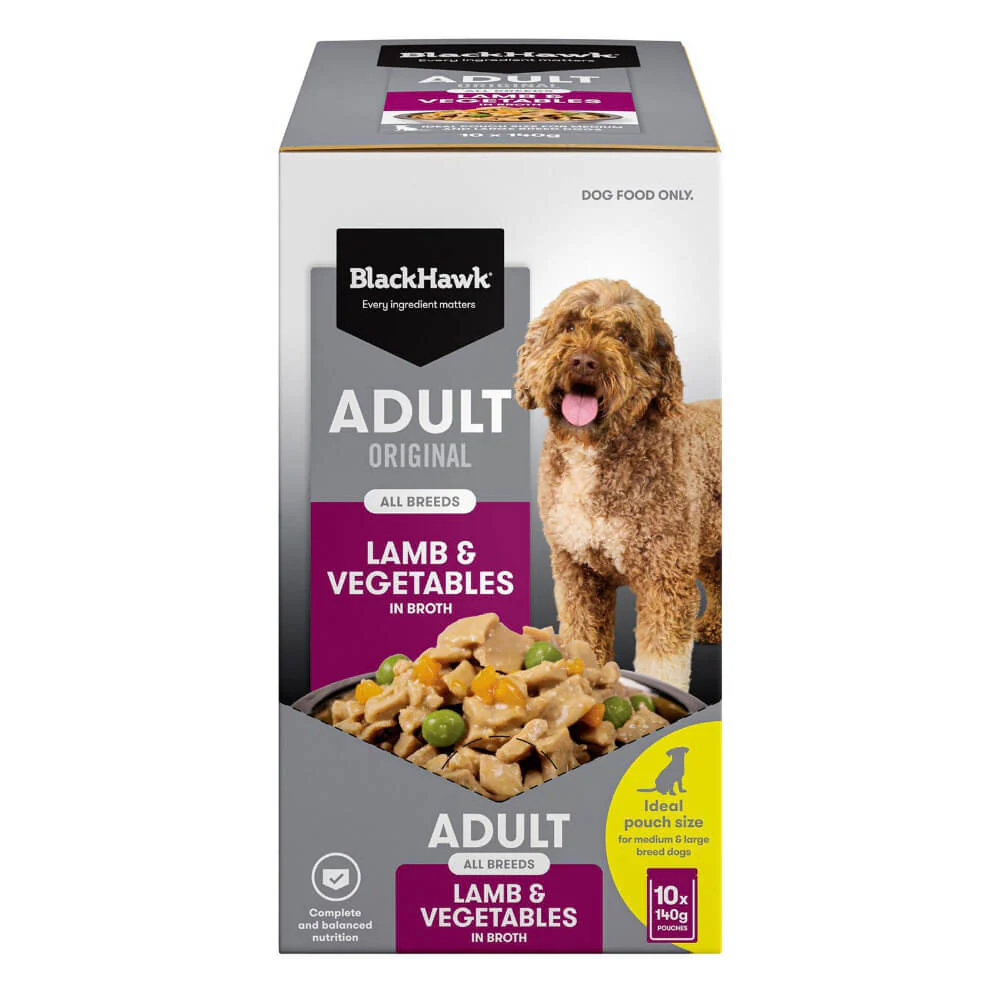 BLACK HAWK Original Adult Lamb And Vegetables Wet Dog Food Pouches - Image 6