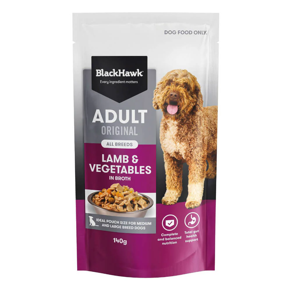 BLACK HAWK Original Adult Lamb And Vegetables Wet Dog Food Pouches - Image 7