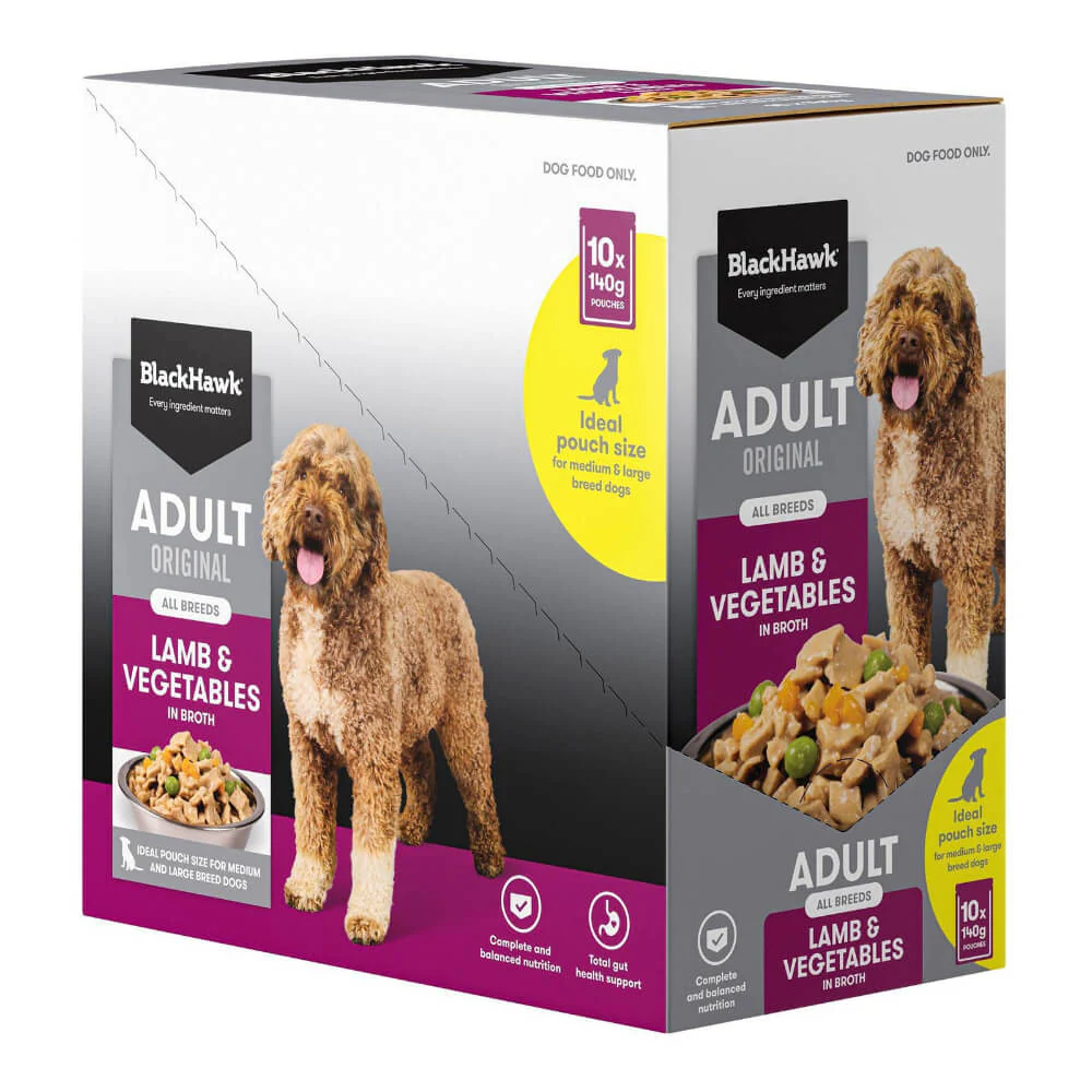 BLACK HAWK Original Adult Lamb And Vegetables Wet Dog Food Pouches - Image 9