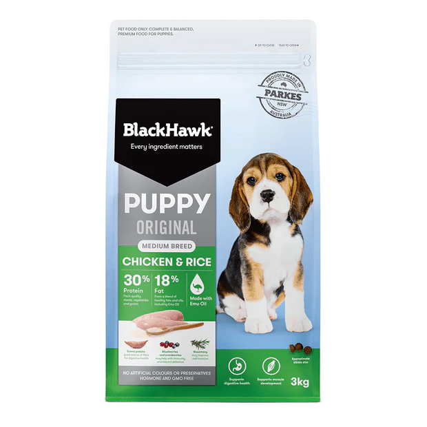 Black Hawk Original Medium Puppy Dry Dog Food Chicken & Rice - Image 2