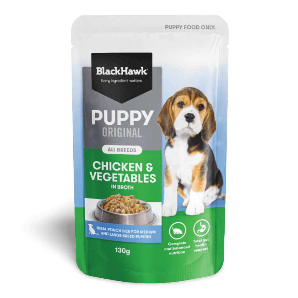 BLACK HAWK Original Puppy Chicken & Vegetables Wet Dog Food 130Gx10 - Image 3