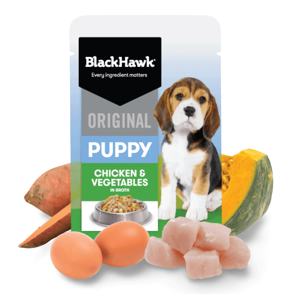 BLACK HAWK Original Puppy Chicken & Vegetables Wet Dog Food 130Gx10 - Image 5