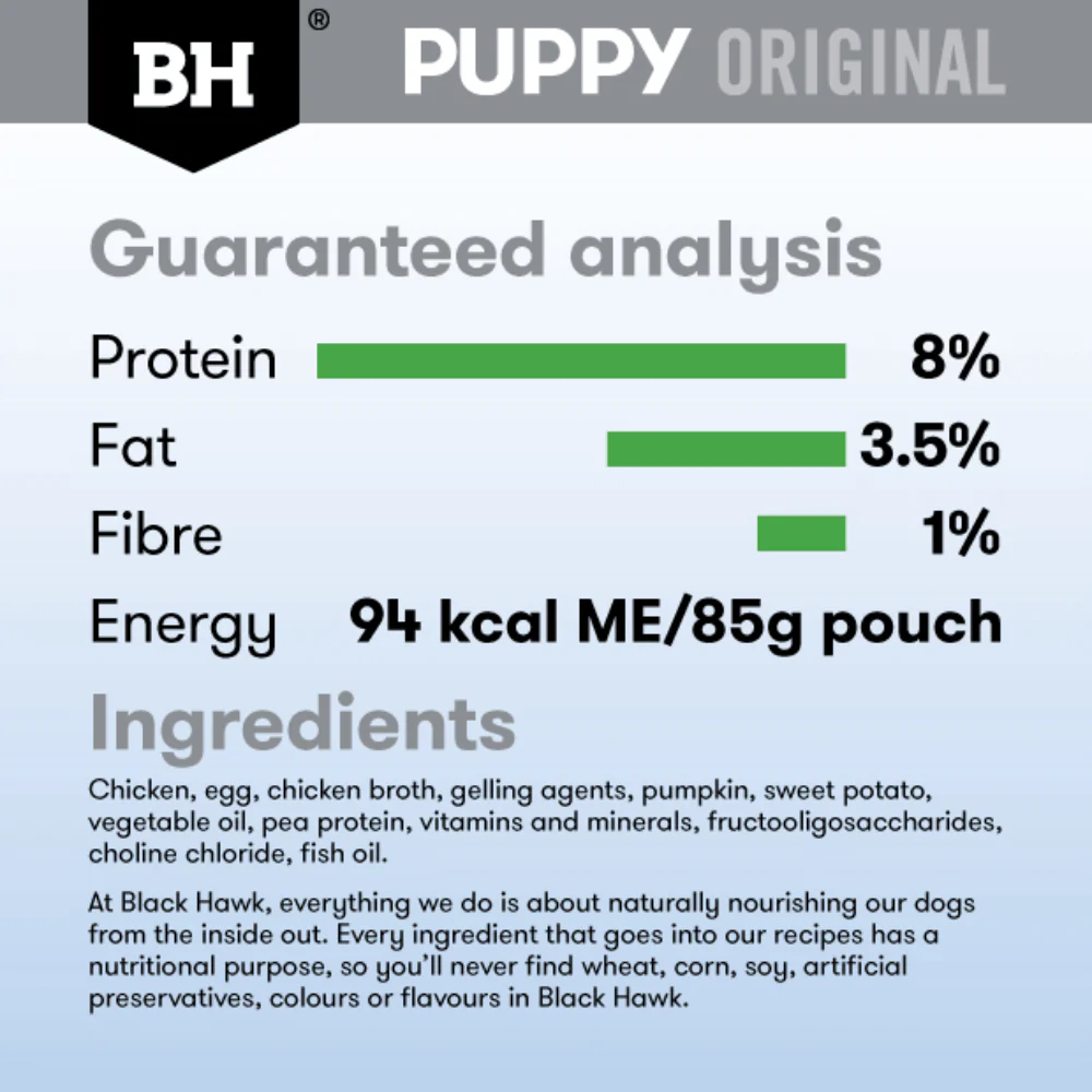 BLACK HAWK Original Puppy Chicken & Vegetables Wet Dog Food 130Gx10 - Image 9