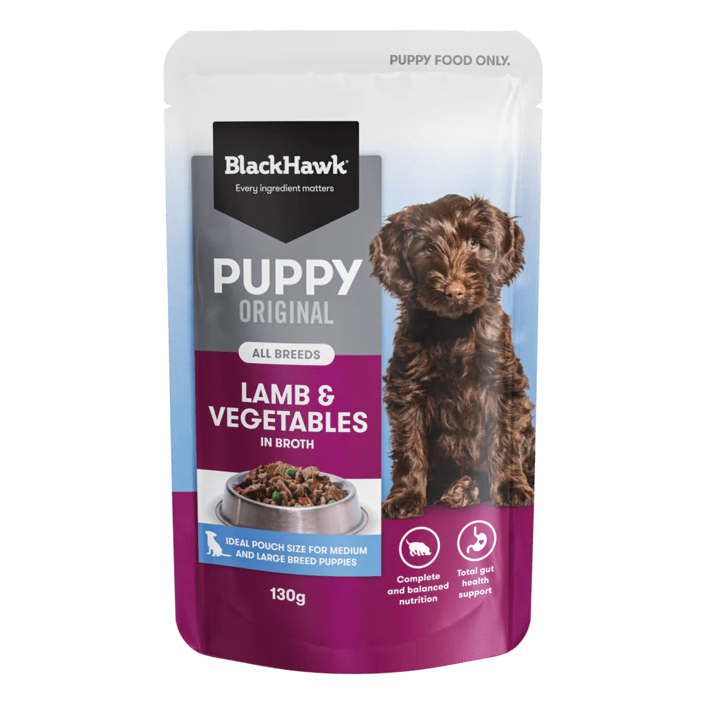 BLACK HAWK Original Puppy Lamb & Vegetables Wet Dog Food 130Gx10 - Image 3