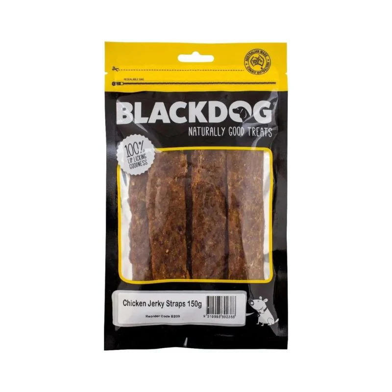BLACKDOG Dog Treats Chicken Jerky Straps