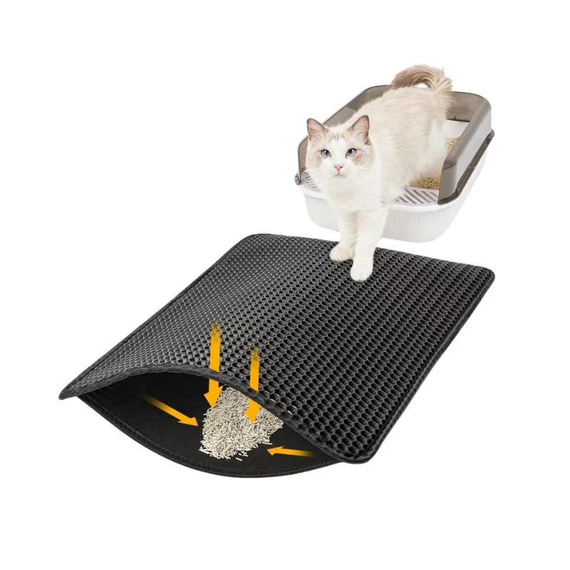 ADS Pet Double Layer Cat Litter Mat Black - 45x60cm - Image 2