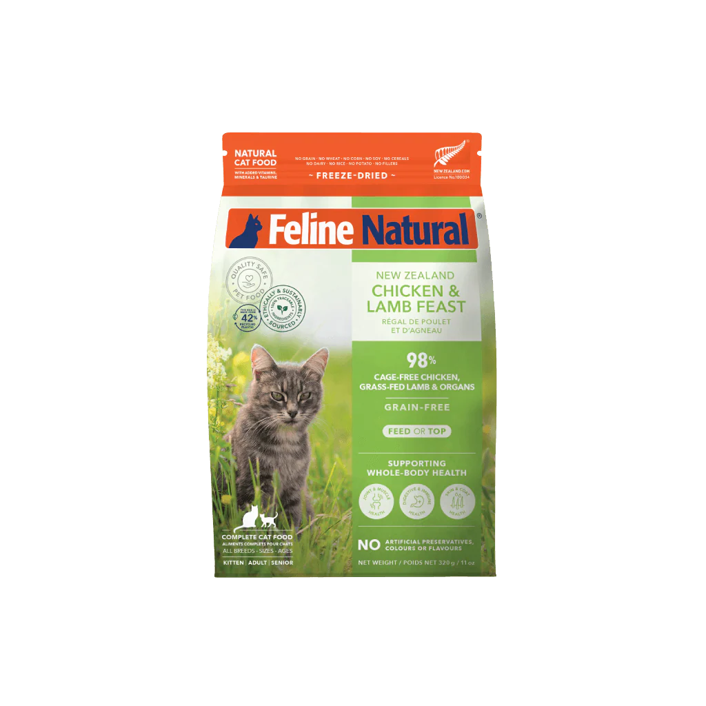 FELINE NATURAL Chicken and Lamb Freeze Dried Cat Food