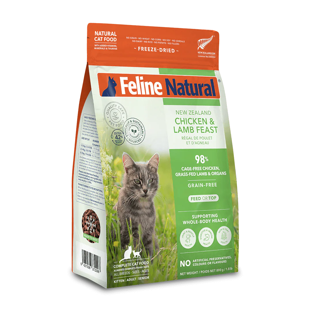 FELINE NATURAL Chicken and Lamb Freeze Dried Cat Food - Image 2