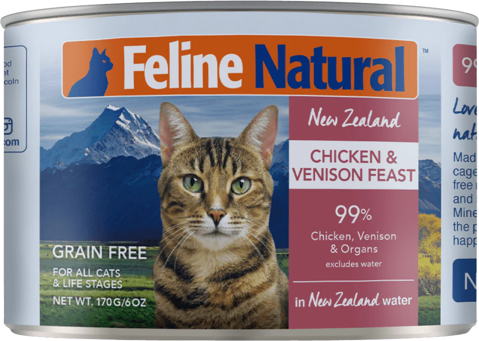 Feline Natural Chicken Venison Wet Cat Food Canned 170G