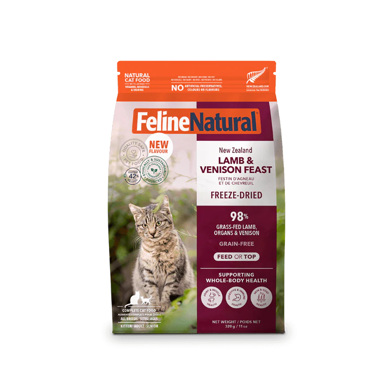 FELINE NATURAL Lamb & Venison Freeze Dried Cat Food 320G