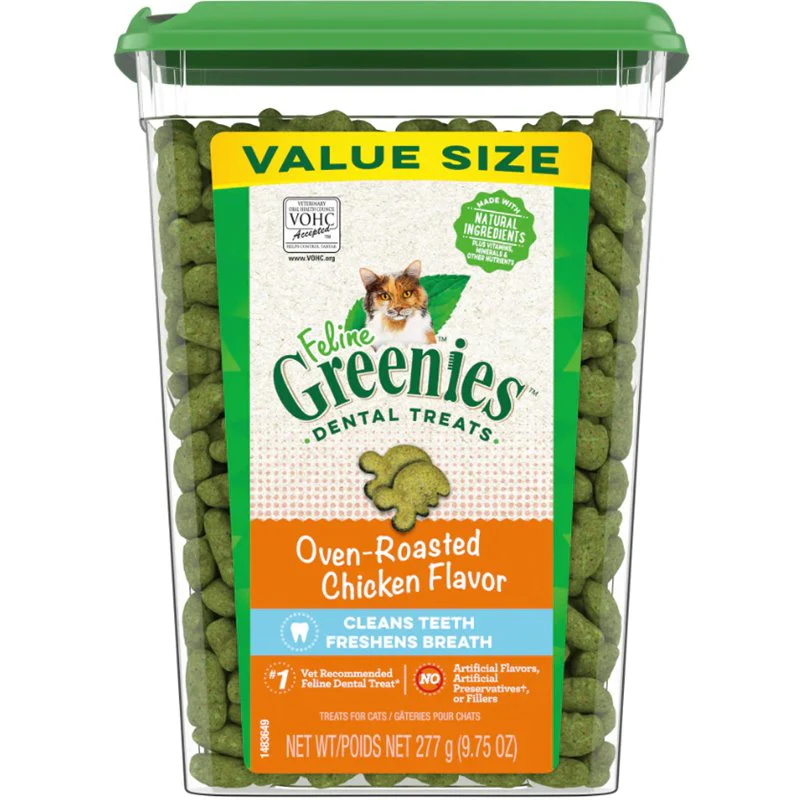 Greenies Cat Dental Treats Oven Roasted Chicken Flavour 277G