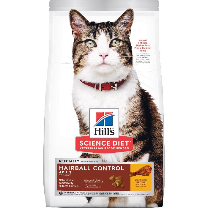 Hill's Science Diet Adult Hairball Control Dry Cat Food Chicken
