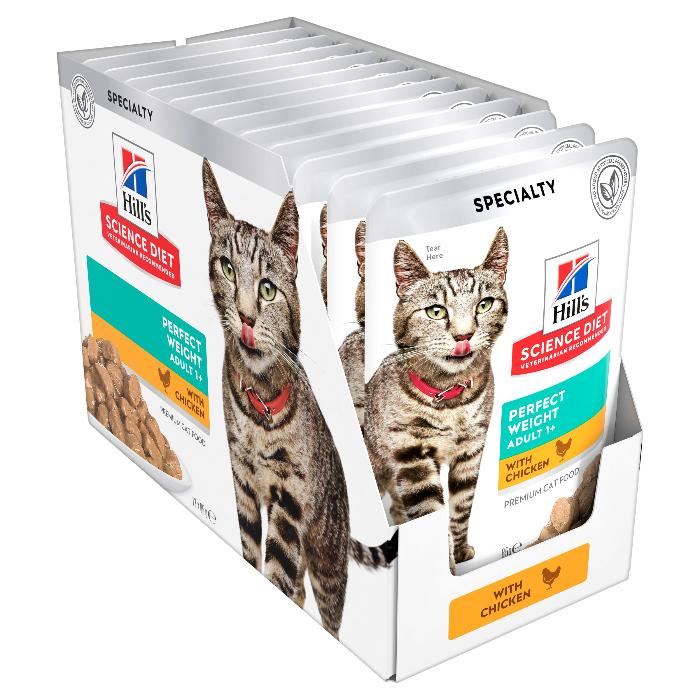 Hill's Science Diet Perfect Weight Chicken Adult Wet Cat Food Pouches