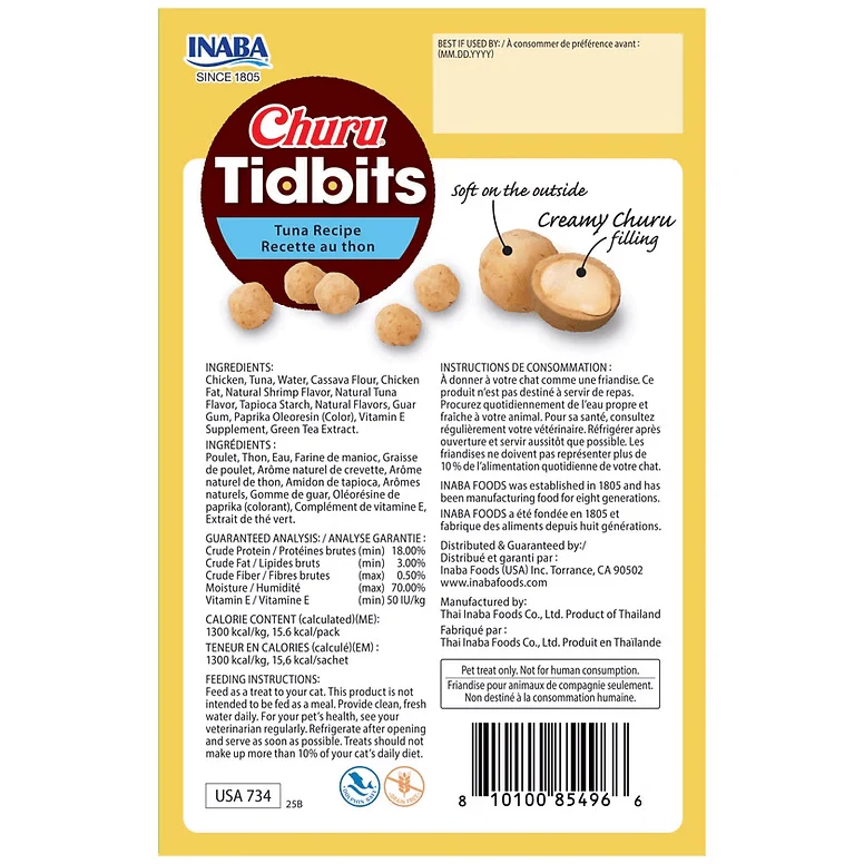 Inaba Churu Tidbits Tuna Cat Treats 96G - Image 2