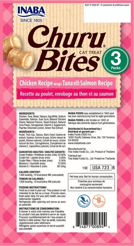 INABA CHURU BITES Chicken Wraps with Salmon Cat Treats 30G - Image 2