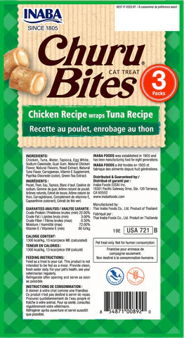 INABA CHURU BITES Chicken Wraps with Tuna Cat Treats 30G - Image 2