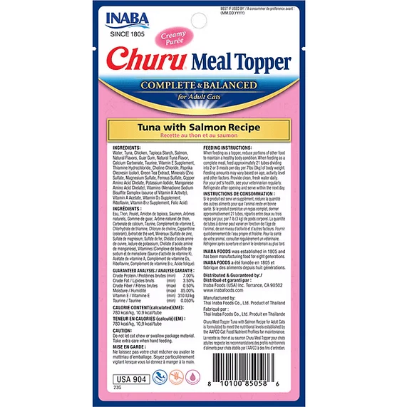 INABA Churu Cat Meal Topper Tuna & Salmon 56G - Image 2