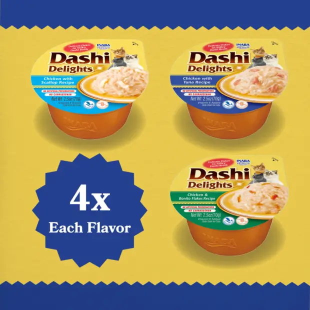 INABA Dashi Delights Cup Seafood Variety Cat Treats 12Pack - Image 3