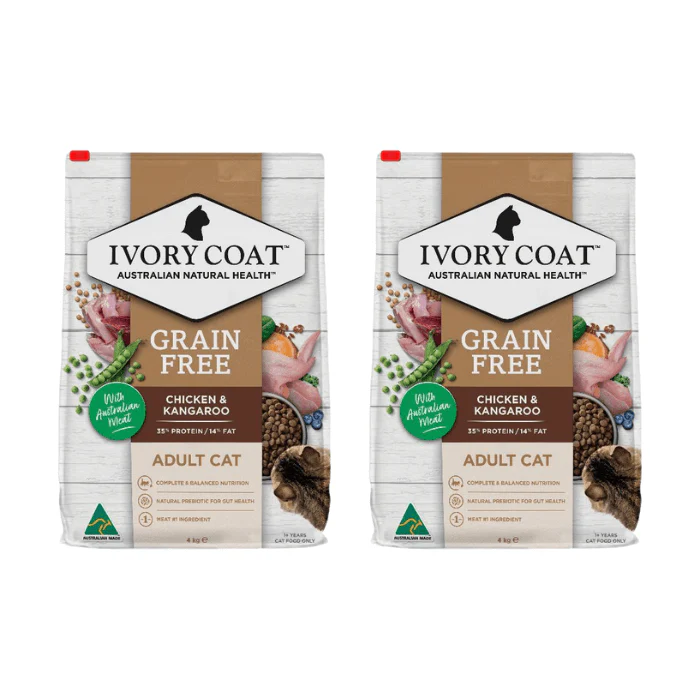 Ivory Coat Grain Free Chicken And Kangaroo Dry Cat Food Adult Indoor 4KG - Image 2