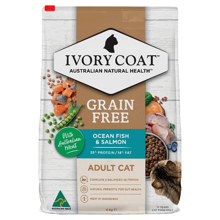 Ivory Coat Grain Free Ocean Fish And Salmon Adult Dry Cat Food 4KG