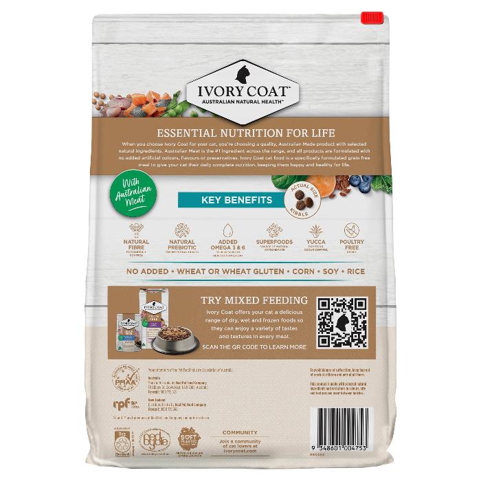 Ivory Coat Grain Free Ocean Fish And Salmon Adult Dry Cat Food 4KG - Image 2