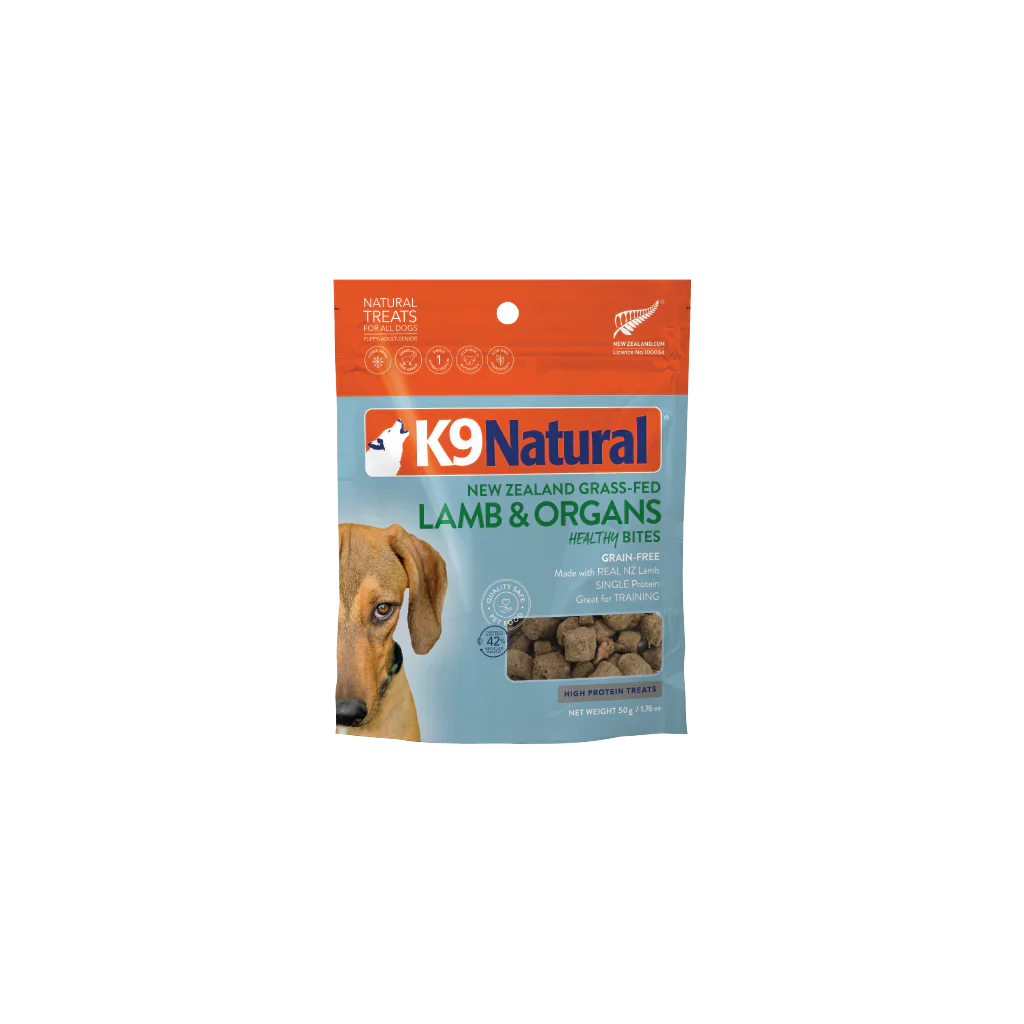 K9 NATURAL Freeze Dried Lamb Healthy Bites Dog Treats 50G