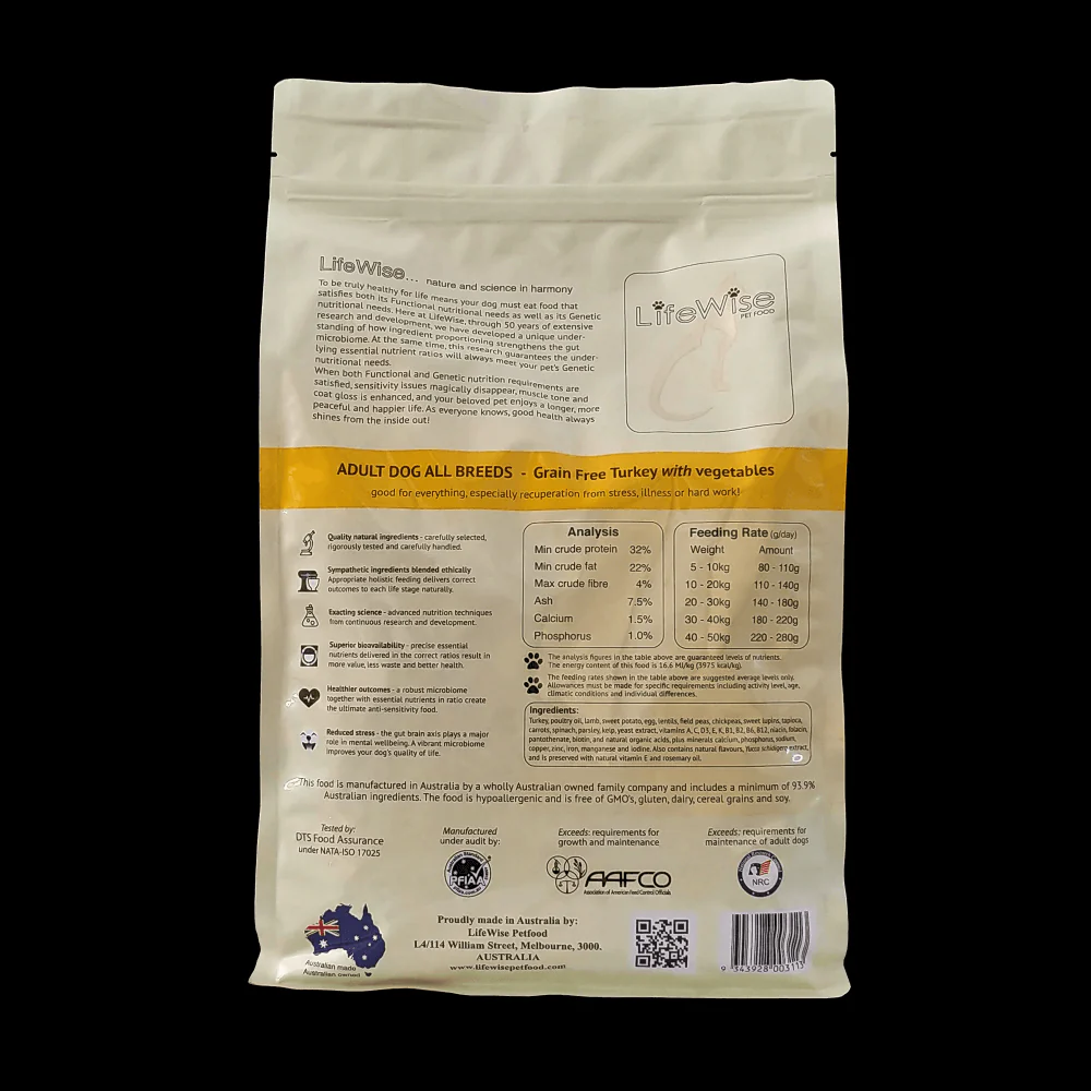 LIFEWISE Grain Free Turkey, Lamb with vegetables Dry Dog Food - Image 4