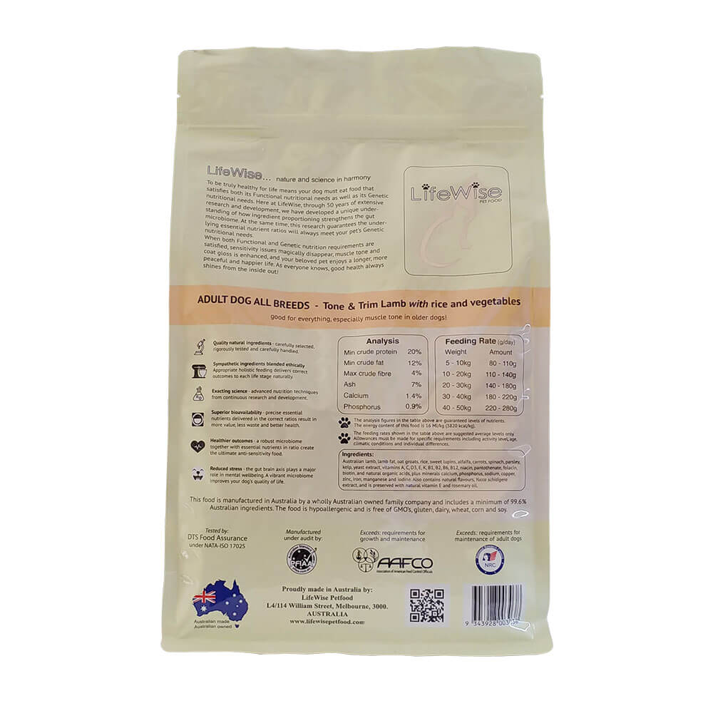 LIFEWISE Tone & Trim Lamb, Oats & Vegetables Dry Dog Food - Image 4