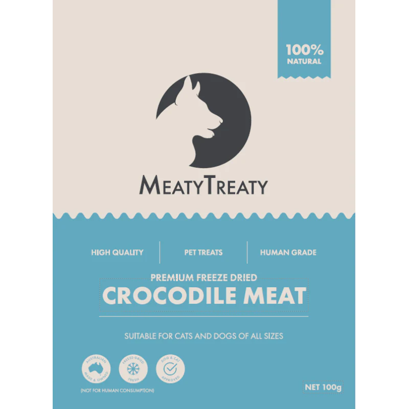 MEATY TREATY Freeze Dried Crocodile Raw Treats 50G