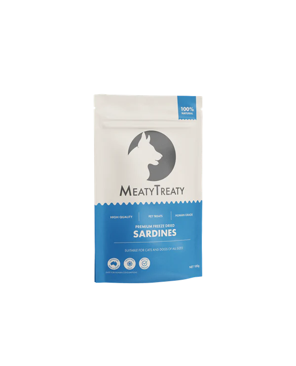 MEATY TREATY Freeze Dried Whole Sardines 100G